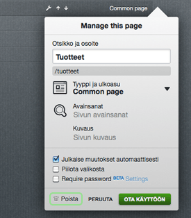 Add sub-page - site organizer